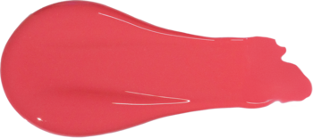 Intensywny różowy swatch pomadki koloryzującej SPF 30, z kremowym, świetlistym wykończeniem na czarnym tle.
