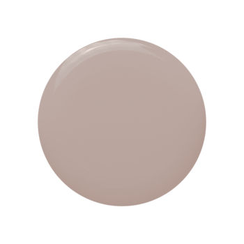 Zbliżenie na błyszczącą kroplę pielęgnującego lakieru do paznokci Miss Sporty Naturally Perfect Latte.