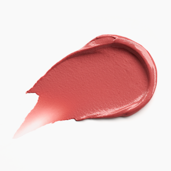 Catrice Bare Touch 020 Feelin' Pretty, zgaszony róż, nawilżający balsam do ust, błyszcząca smuga na białym tle.