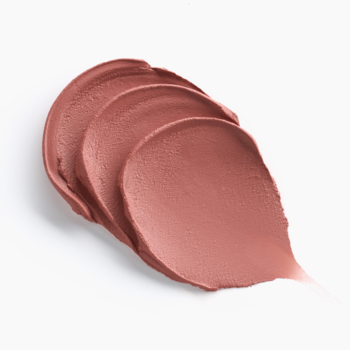 Róż Catrice Velvet Pudding Blurring 060 Rose Soufflé, rozmazany różowy mus nude, aksamitny, na białym tle.