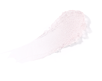 Swach balsamu do ust essence hydra kiss 01 Crystal Kiss, transparentny, delikatnie różowy z połyskiem na białym tle.