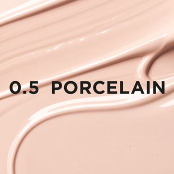 Krem BB Wonder Match SPF 50, próbka koloru 0.5 Porcelain na jasnym tle, z widocznymi smugami.