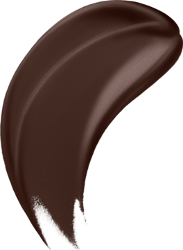 NYX Lid Lingerie Mocha Mesh, matowy cień w kremie, ciemnobrązowy swatch na czarnym tle, widok z bliska.