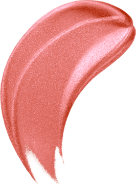 Kremowy cień NYX Lid Lingerie Cheeky Coral. Błyszczący, brzoskwiniowo-różowy swatch na czarnym tle.