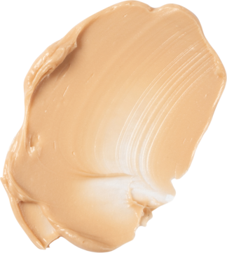 Swatch jasnobeżowej bazy pod cienie Grip Fix Eyeshadow Primer Base, kremowej tekstury na czarnym tle.