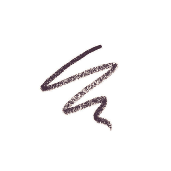 Ciemnofioletowy, precyzyjny swatch kredki Ultra Fine Brow Liner na białym tle, naśladujący włosek brwi.