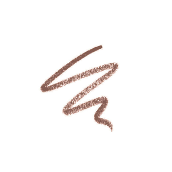 Próbka koloru Ultra Fine Brow Liner: cienka, naturalna brązowa linia na białym tle, imitująca włoski brwi.