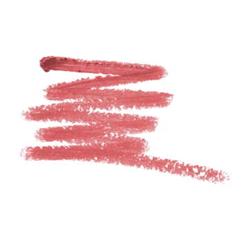 Zygzakowaty swach błyszczącej pomadki Artdeco Lip Shine Stylo Day Out, w koralowo-różowym kolorze na białym tle.