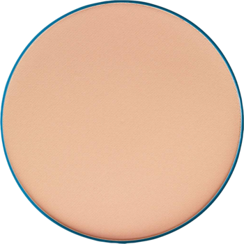 Beżowy, okrągły wkład do podkładu w pudrze Artdeco Sun Protection Foundation SPF 50 z niebieskim brzegiem.