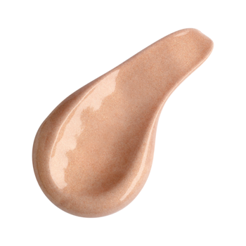 Próbka beżowej bazy rozświetlającej Artdeco Luminous Face Primer, o kremowej konsystencji, na białym tle.