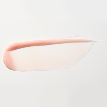 ARTDECO Glossy Lip Volumizer, kremowy błyszczyk, jasnoróżowy swatch o gładkiej, lśniącej teksturze na białym tle.