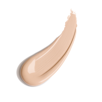 Jasnobeżowy, kremowy swatch matującego podkładu Artdeco Perfect Matte Serum Foundation Sand/Neutral na białym tle.