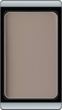 Matowy cień Artdeco Matt Light Grey Mocha w czarnym prostokątnym etui, z widoczną delikatną fakturą.