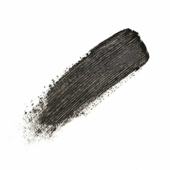 Ciemny, gęsty swatch Angel Eyes Mascara w postaci ukośnej smugi, ukazujący teksturę na białym tle.