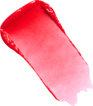 Próbka tintu do ust Revolution Inflata Ball Cherry Cola Punch: czerwono-różowy błyszczący żel, rozmazany na białym tle.