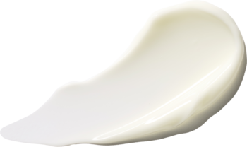 NACIFIC CICA PDRN Barrier Cream, zbliżenie na kremową, białą konsystencję nawilżającą, rozmazaną na czarnym tle.