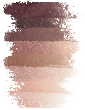 Osiem wypiekanych cieni Max Factor Masterpiece Nude Rose Nudes: gradient od jasnego beżu po ciemny brąz.