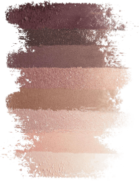 Osiem wypiekanych cieni Max Factor Masterpiece Nude Rose Nudes: gradient od jasnego beżu po ciemny brąz.