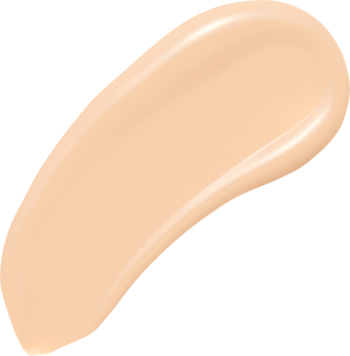 Kremowy swatch matującego podkładu Fit Me w jasnym odcieniu beżu, delikatnie połyskujący, widok z bliska.