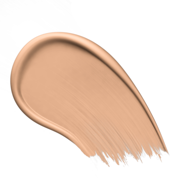 Beżowy, kremowy swatch podkładu Miss Sporty Perfect to Last 24H SPF 20, półmatowe wykończenie na przezroczystym tle.