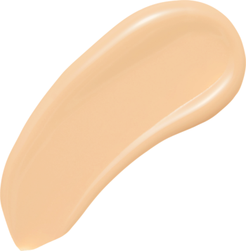 Jasny, beżowy podkład matujący Fit Me w kremowym swatches, idealny do twarzy, na czarnym tle.