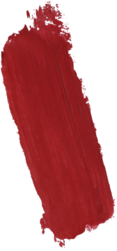 Aksamitne smużenie pomadki Alterra Classic Red z organicznym olejkiem jojoba, widok z bliska.