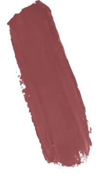 Pomadka Alterra Terra, ziemisty różowo-brązowy swatch o aksamitnej konsystencji, widoczny na ciemnym tle.