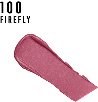 Nawilżająca pomadka Max Factor Colour Elixir Firefly, ciemnoróżowa próbka o kremowej, satynowej teksturze.
