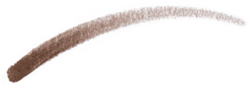 Zbliżenie na zakrzywioną końcówkę kredki do brwi Max Factor Real Brow Fill and Shape 002 Soft Brown.