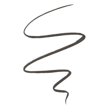 Ciemnobrązowy, wodoodporny swatch płynnego eyelinera It's Easy Tattoo Liner na białym tle.