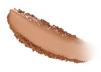 Smuga pudrowego bronzera do twarzy Rimmel Natural Bronzer 002 Sunbronze, ciepły brąz, ultradrobna konsystencja.