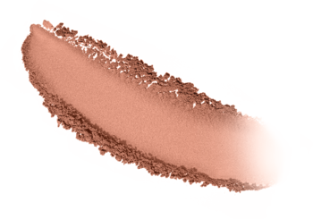 Próbka rozświetlającego bronzera do twarzy Rimmel Natural Bronzer 001 Sunlight w ciepłym beżu, z drobinkami.
