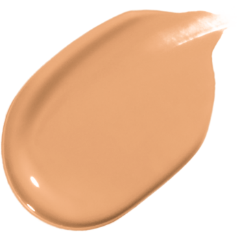 NYX Bare With Me serum w korektorze. Nawilżająca beżowa smuga na czarnym tle, widok z bliska.