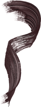 Tusz do rzęs Bourjois Twist up the Volume Ultra Brown, ciemnobrązowa smuga o skręconym kształcie.