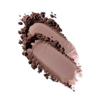 Brow Powder Set, wodoodporny dwukolorowy puder do brwi, beżowo-brązowy swatch, matowe wykończenie.