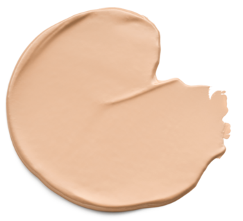 Kremowa smuga płynnego korektora Catrice Liquid Camouflage 036 Hazelnut Beige na białym tle.