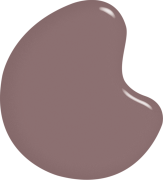 Błyszcząca, nieregularna kropla lakieru Sally Hansen Miracle Gel 205 To The Taupe, na czarnym tle.