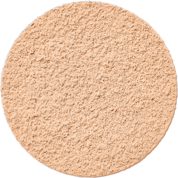 Zbliżenie na okrągły, beżowy puder prasowany Bourjois Healthy Mix Clean, matujący, z delikatną teksturą.