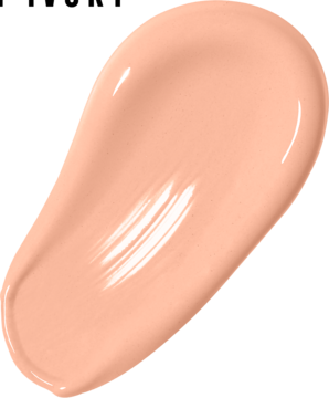 Max Factor Facefinity C40 Light Ivory. Lśniąca próbka jasnobeżowego podkładu do twarzy w płynie.