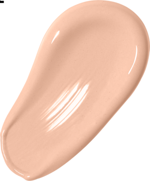 Zbliżenie na kremowy swatch matującego podkładu do twarzy Max Factor Facefinity N55 Beige. Beżowy odcień.