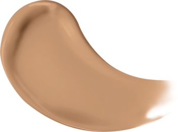Zbliżenie na kremową smugę podkładu Miss Sporty Naturally Perfect Match 20 Warm, naturalne wykończenie.