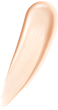 Smużka beżowego tintu Maybelline Super Stay 24H Glow Skin z widocznymi pociągnięciami pędzla.