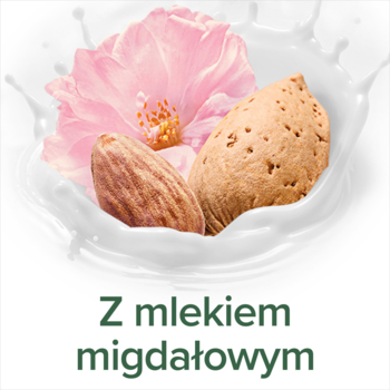 Palmolive Delikatna Pielęgnacja. Migdały, różowy kwiat i mleko migdałowe w bieli. Kremowy żel pod prysznic.