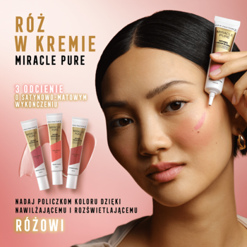 MAX FACTOR Miracle Pure Satin Matte,róż do policzków, w kremie, z kwasem hialuronowym, nr 05 Delicate Pink,rich-content-1