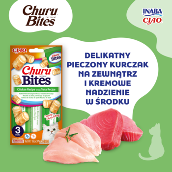 INABA CIAO Churu ,przekąska dla kota o smaku kurczaka z nadzieniem o smaku tuńczyka,rich-content-1