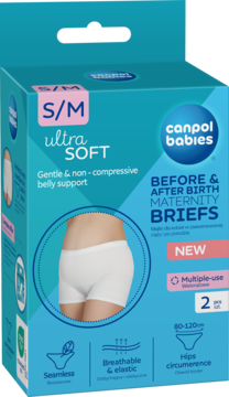CANPOL BABIES Ultra Soft ,majtki dla kobiet w zaawansowanej ciąży i po porodzie, rozm. S/M,rich-content-1
