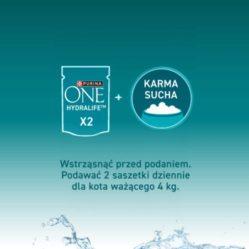 PURINA ONE Hydralife ,karma uzupełniająca dla dorosłych kotów o smaku kurczaka, pomaga wspierać prawidłowe nawodnienie,rich-content-1