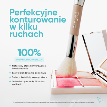 Wypiekana paleta AA Wings of Color Trust Your Wings z bronzerem, rozświetlaczem i różami, z pędzlem na białym tle.