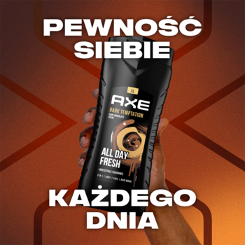 AXE Dark Temptation ,żel pod prysznic dla mężczyzn, 3w1, Dark Chocolate & Tonka,rich-content-1