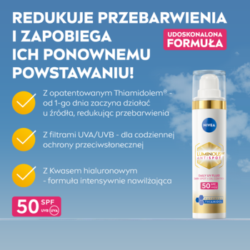 NIVEA Luminous 630 ,krem do twarzy, przeciw przebarwieniom, matujący, SPF 50, na dzień,rich-content-1